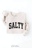 SALTY Graphic Sweatshirt: VINTAGE WHITE LONG SLEEVE / M