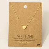 Dainty Heart Pendant Necklace: G