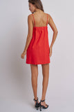 Minimalist Adjustable Strap Slip Mini Dress: LT BLUE / S-M-L:2-2-2