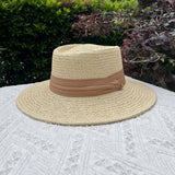 BEACH VACATION SUN FEDORA STRAW HATS FOR WOMEN_CWAH1151: KHAKIBEIGE / (OS) 1