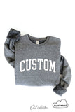 CUSTOM PUFF Print Graphic Sweatshirt: ATHLETIC HEATHER / S