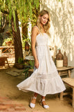 CONTRAST EYELET DETAILED MAXI DRESS - 6086D: Black / M
