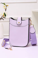 Mini PU Cellphone Cross Body Bag: White