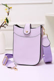 Mini PU Cellphone Cross Body Bag: White