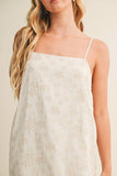 FLORAL JACQUARD DRESS: NATURAL / M