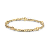 3mm Bead With 5mm Accent Stretch Bracelet