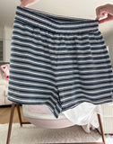 Billie Striped Loungewear Shorts: Large / Shorts