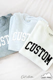 CUSTOM PUFF Print Graphic Sweatshirt: ATHLETIC HEATHER / S
