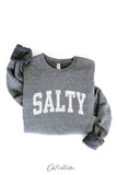 SALTY Graphic Sweatshirt: VINTAGE WHITE LONG SLEEVE / M