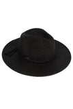 C.C Straw Panama Hat with Tied Ribbon: Multi Brown