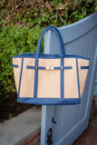 Spencer- Raffia Tote Bag- WS: Navy