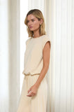 Soft Modal Sleeveless Muscle Top: Taupe / M