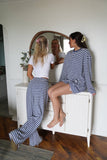 Billie Striped Loungewear Long Sleeve Top: Large / Long Sleeve Top