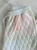 Quilted Pastel Joggers: Pastel / XL