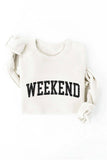 WEEKEND Graphic Sweatshirt: LIGHT BLUE / L