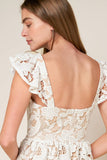 A solid lace midi dress - ID20631 WHITE: White / Contemporary / L