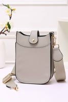 Mini PU Cellphone Cross Body Bag: White