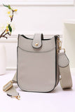 Mini PU Cellphone Cross Body Bag: Gold