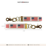50 Stars Flag Keychain | Patriotic Keyring