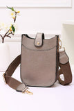 Mini PU Cellphone Cross Body Bag: Gold