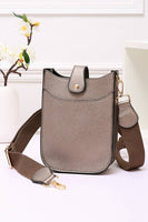 Mini PU Cellphone Cross Body Bag: White
