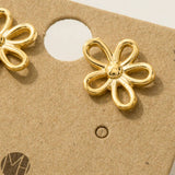 Flower Outline Stud Earrings: G