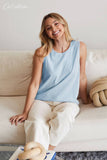 Basic Blank Mineral Graphic Tank Top: CREAM / X-LARGE