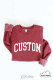 CUSTOM PUFF Print Graphic Sweatshirt: ATHLETIC HEATHER / L