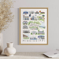 Mississippi City Prints (Unframed; Packaged Only): Bay St. Louis / 12" x 16"