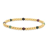 Stretch Beaded Bracelet With Stone Accents