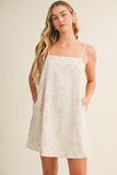 FLORAL JACQUARD DRESS: NATURAL / S