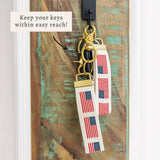 50 Stars Flag Keychain | Patriotic Keyring