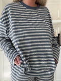 Billie Striped Loungewear Long Sleeve Top: Medium / Long Sleeve Top