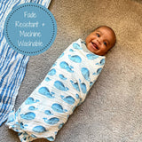 Whale, Whale, Whale Baby Swaddle Blanket