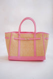Spencer- Raffia Tote Bag- WS: Navy