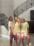 Ivory Blue Swim And Surf Comfort Colors Tee: Ivory / Medium