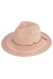 C.C Multi Pattern Suede String Band Panama Sun Hat: Beige