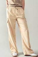 Woven Hemp Cargo Pants : TAUPE / S-2/M-2/L-2