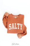 SALTY Graphic Sweatshirt: VINTAGE WHITE LONG SLEEVE / XL