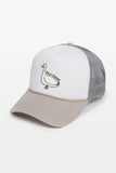 SILLY GOOSE Embroidery Trucker Hat: Black