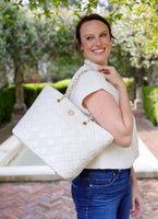 Quentin Quilted Tote IVORY: Default