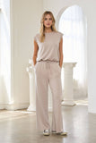 Soft Modal Sleeveless Muscle Top: Taupe / S