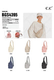 C.C Solid Crossbody Sling Bag: Beige