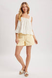 FLORAL RUFFLE TANK TOP / WL25-11870: BLUE COMBO / M
