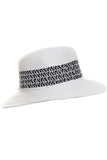 C.C Paper Straw Panama with Whip Stitches on Woven Trim: Natural