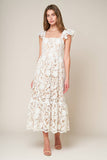 A solid lace midi dress - ID20631 WHITE: White / Contemporary / M