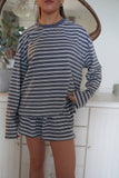 Billie Striped Loungewear Long Sleeve Top: Large / Long Sleeve Top