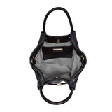 Selena - Straw Crossbody: Natural Black