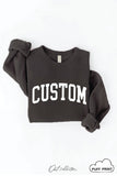 CUSTOM PUFF Print Graphic Sweatshirt: ATHLETIC HEATHER / L