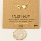 Gold Dipped Dainty Tulip Pendant Necklace: G